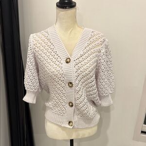 Design History White Button-Up Women's Cardigan